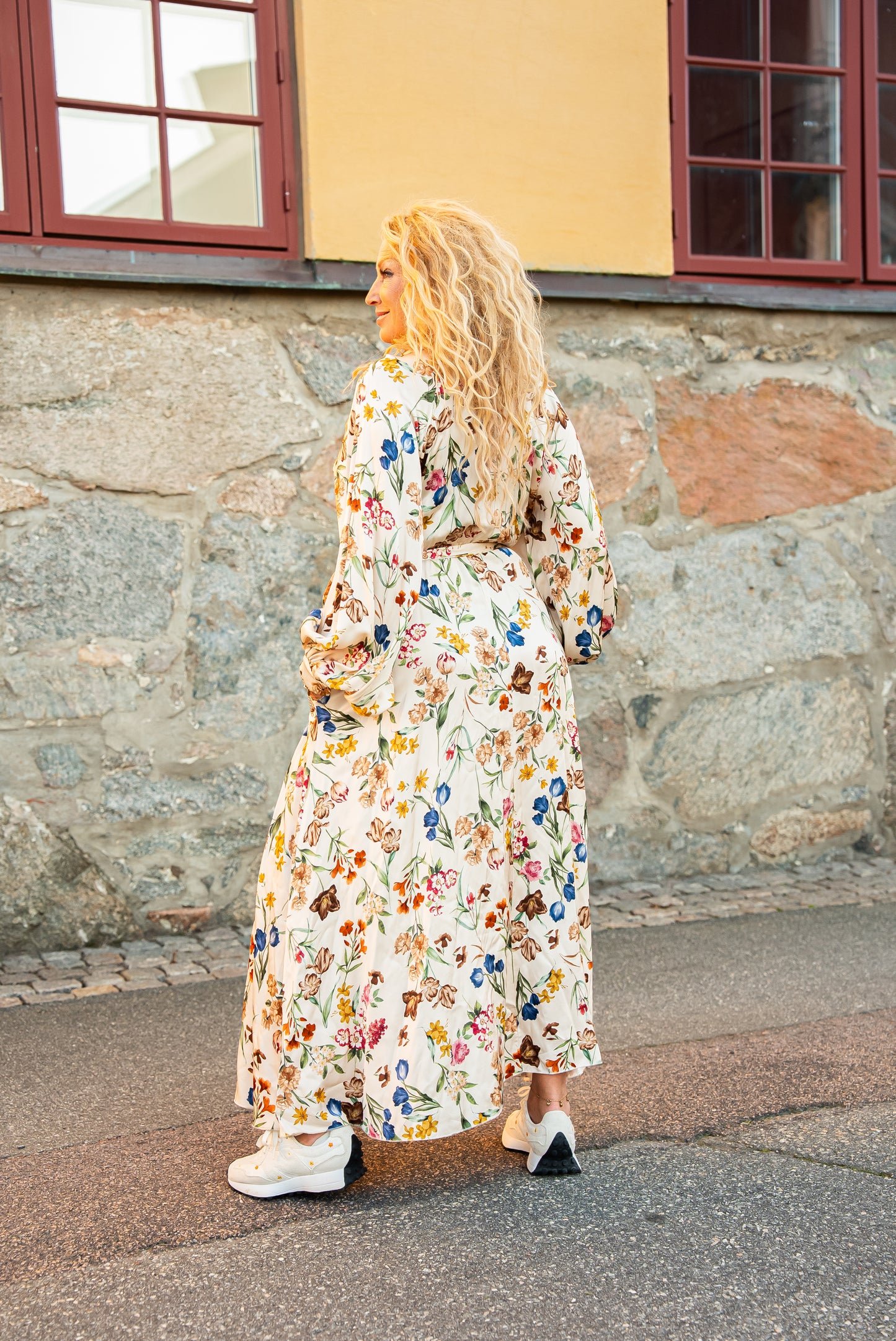 Dress big sleeve flower print