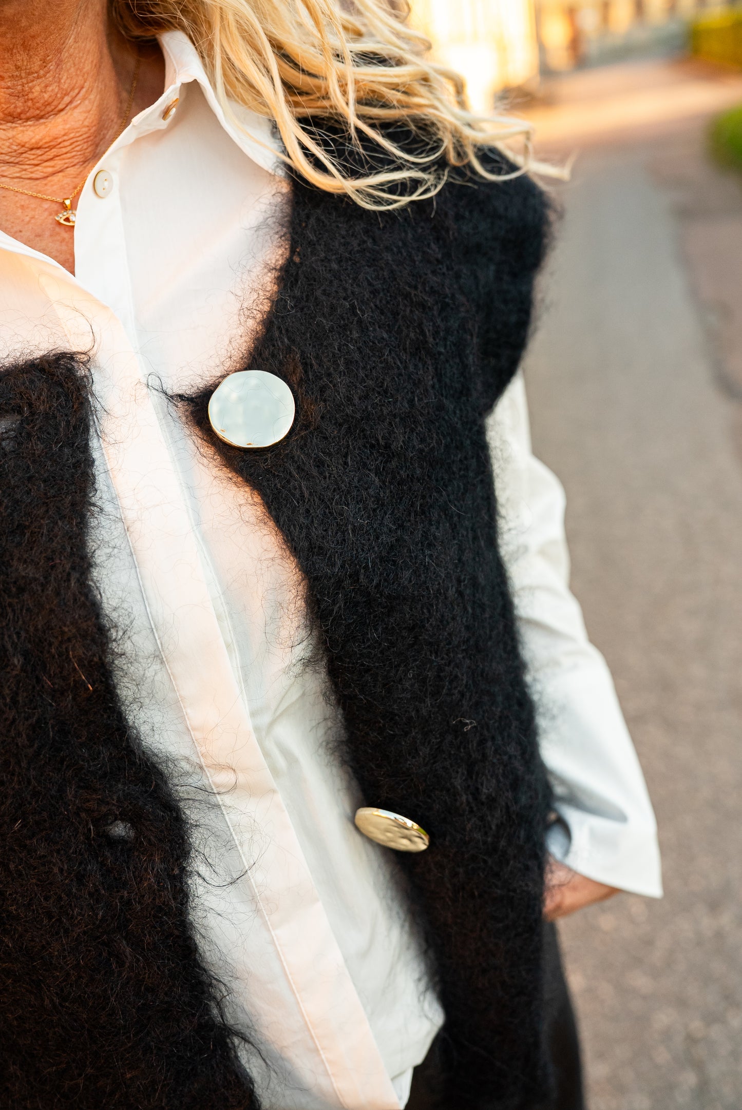 BJOERK KNITTED BUTTON VEST