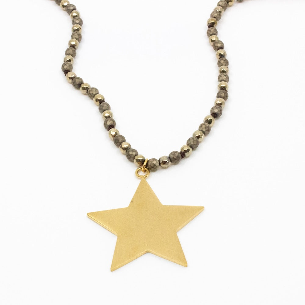 Hematite Neck with big star